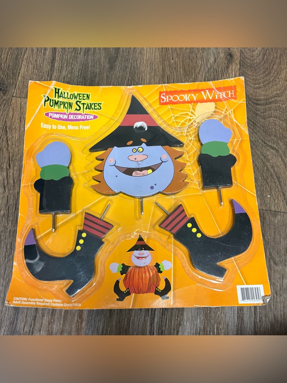 Vintage Spooky WitchHalloween Pumpkin Stakes Pumpkin Decoration